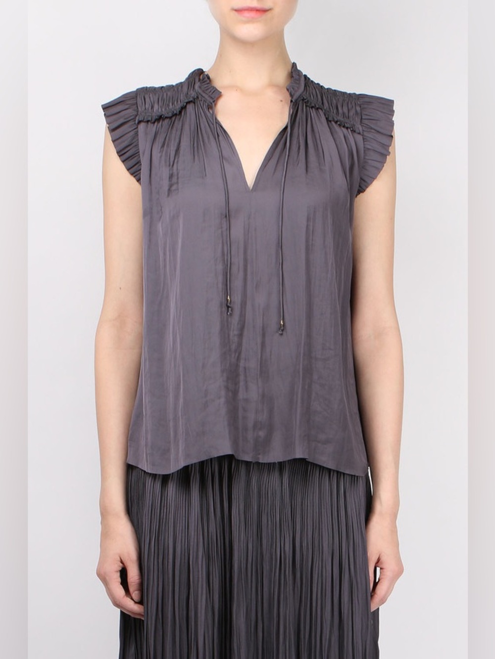 Ulla Johnson Ren Sleeveless Gray Top Size 4
